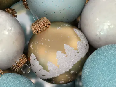 Christmas balls 3D model