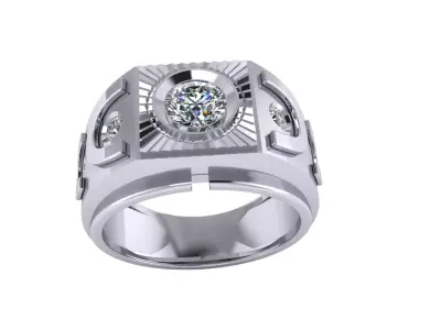 Ring Diamond For Men 2 3D print model