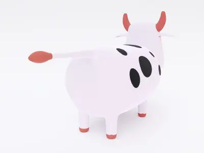 Cartoon cow 3d model  3D model