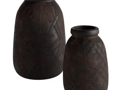 Textured Decorative Vase 3D model