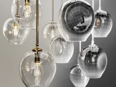 Collection Branching bubble 1 lamps 3D model