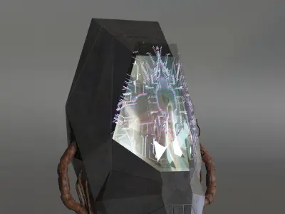 Sci-fi Human Cryotube Free 3D model