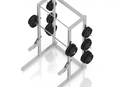 Gym Half Rack 3D model