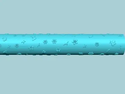 Texture Roll 53 Spring Positive - Fondant Decoration Maker 3D print model