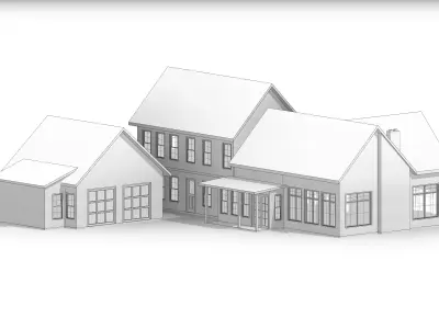 Revit Model wood House 3D model