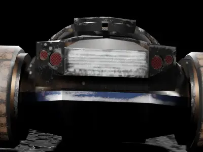 Substance Futuristic Post Apocalyptic Car Low-poly 3D model