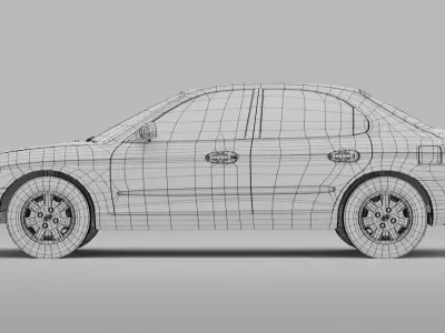 Hyundai Sonata EF  Low-poly 3D model