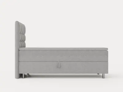 Montana Complete Bed Package 90x200 Light Gray Low-poly 3D model
