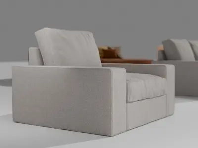 Sofas  Armchairs and chairs PACK Low-poly 3D model