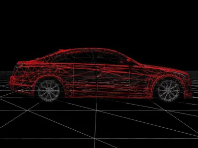 Cadillac cts Low-poly 3D Model Low-poly 3D model