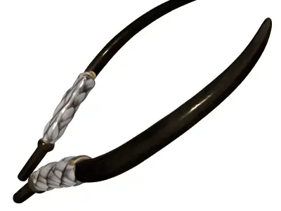 Luxury Braided Curved Needles Low-poly 3D model