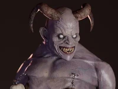 Evil Demon Low-poly 3D model