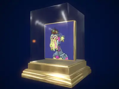 Mutant Ape 11 Gold Club Low-poly 3D model