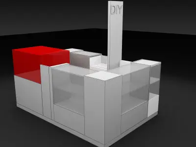 Booth Exhibition Stand a290 3D model