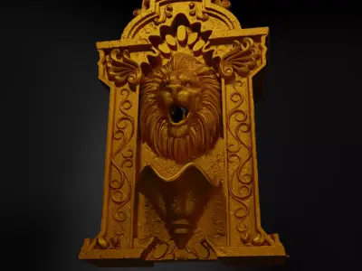 Lion Book Nook - Animal Lion Bookend - Lion Book Prop  3D print model