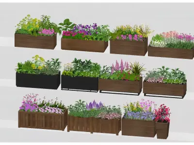 flower box 3D model