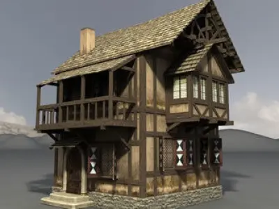 Medieval Village 3 Low-poly 3D model