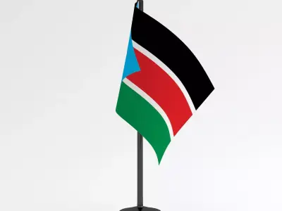 Table Flag South Sudan 3D model
