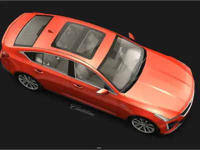 Cadillac CT5 2020 Low-poly 3D model