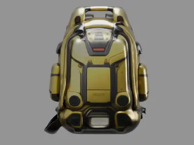 Stylized Backpack BP25 Low-poly 3D model
