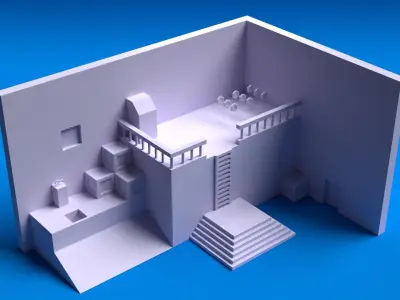 Free 3D Modular Low Poly Assets For Prototyping Free low-poly 3D model