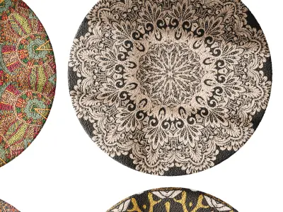 round carpet 5 3D model