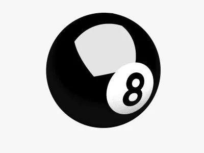 Pool ball 8 3D model