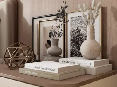 Corona Bedroom Scene 3D model