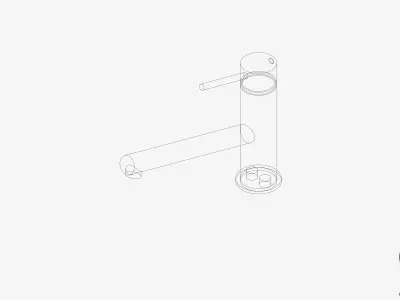 Sink Mixer - Luxury - Sleek Low-poly 3D model