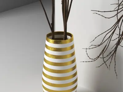vase1022 vase with branches 3D model