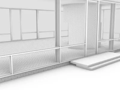 Glass House 3d Architectural Model 3D model