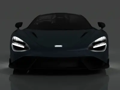 High Quality McLaren 765L With Interior 3D Model 3D model