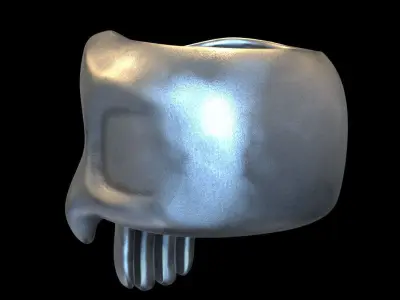skull ring jewelry The Punisher vol1  3D print model