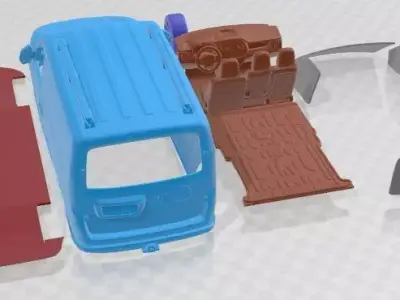 Fiat Doblo Cargo L2H1 2015 Printable Van  3D print model