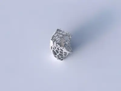 Vase twisted quadratic with cracked organic lattice 2 3D print model