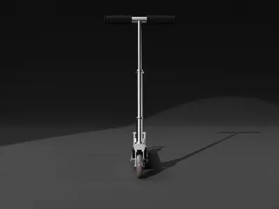  Classic Kick Scooter  Free low-poly 3D model