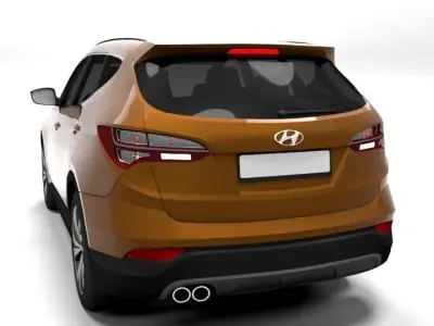HYUNDAI SANTAFE 2016 LOWPOLY Low-poly 3D model