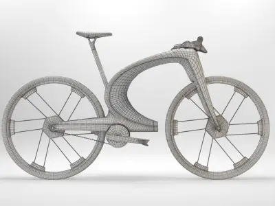 Scifi Bicycle Low-poly 3D model