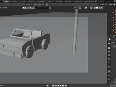 Low-Poly Car 3D model