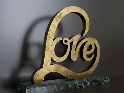 Decor for Valentines Day 2 Low-poly 3D model