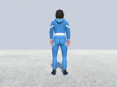 Racer avatar 3 female Rigged Low-poly 3D model