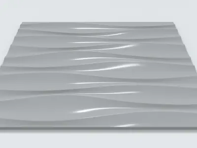 Decorative seamless Wall Panel Waves 3D print model