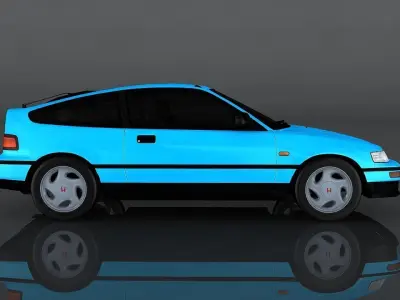 honda CR X Low-poly 3D model
