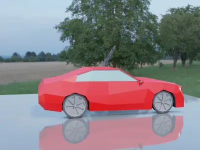 Low Poly Generic Sport Car Low-poly 3D model