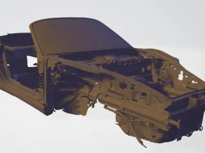 Porsche Boxster 986 bare shell 3d scan 3D model