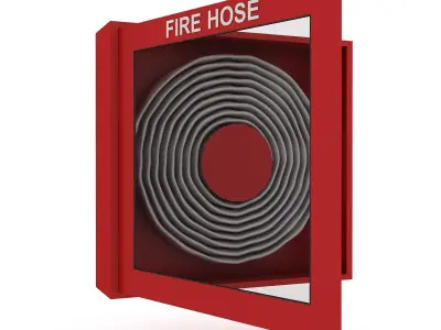 fire hose model 3D model Low-poly 3D model