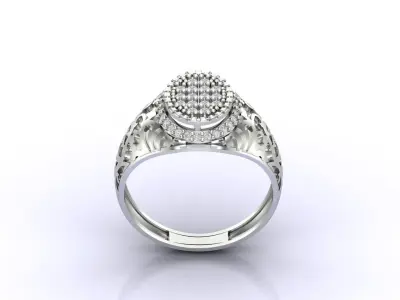 Print Ready STL 3DM  Gents Rings Diamond Men Ring  3D print model 174