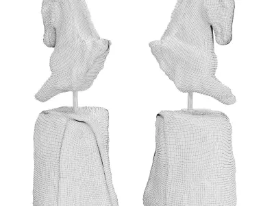 Stephanie Revennaugh Horse Bust Sclupture 3D model