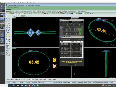 Unique Luxury gold Chain Diamond Bracelet 3D print model