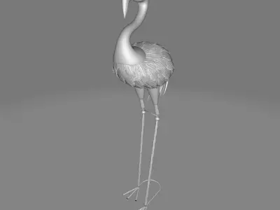 Pink Moriah Flamingo Garden Art 3D model